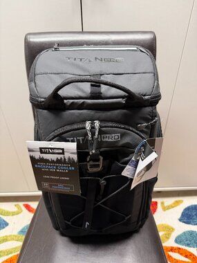 Titan PRO 26-Can Backpack Cooler with Ice Walls / Black - New with Tags